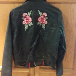 Vegan leather jacket,nwt,med.